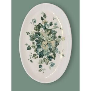 Ivy Arbor Vintage Andre Richard Bar Soap Dish Holder White Green Ivy Porcelain